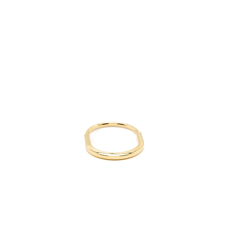 Tiffany Size Medium Lock Bangle Hidden Closure 18K Yellow Gold