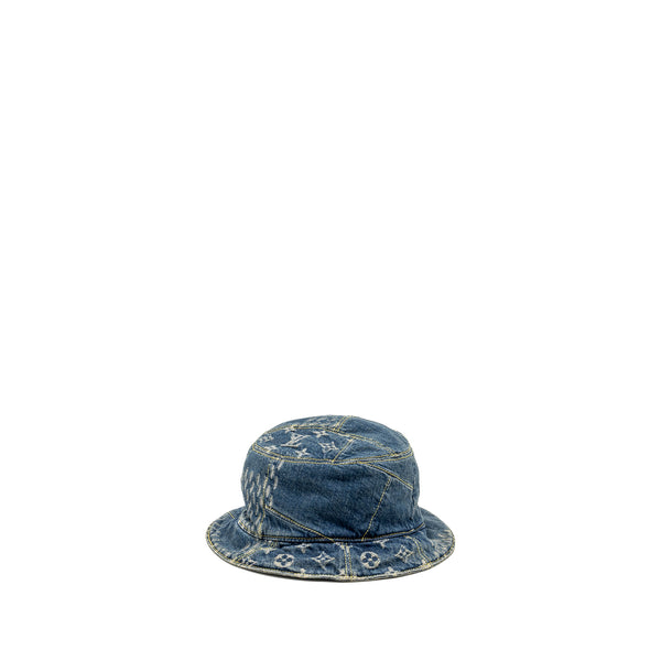 Louis Vuitton × Nigo Size 58 Damier Bucket Hat Denim Blue