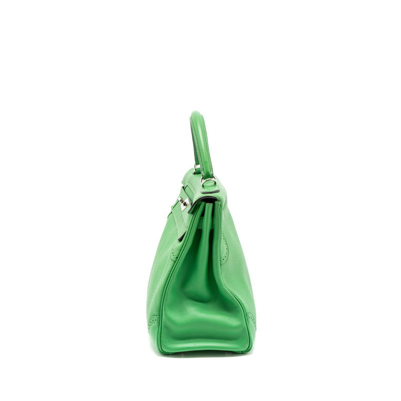 Hermes Kelly 32 Ghillies Togo/Swift Bamboo SHW Stamp Square R