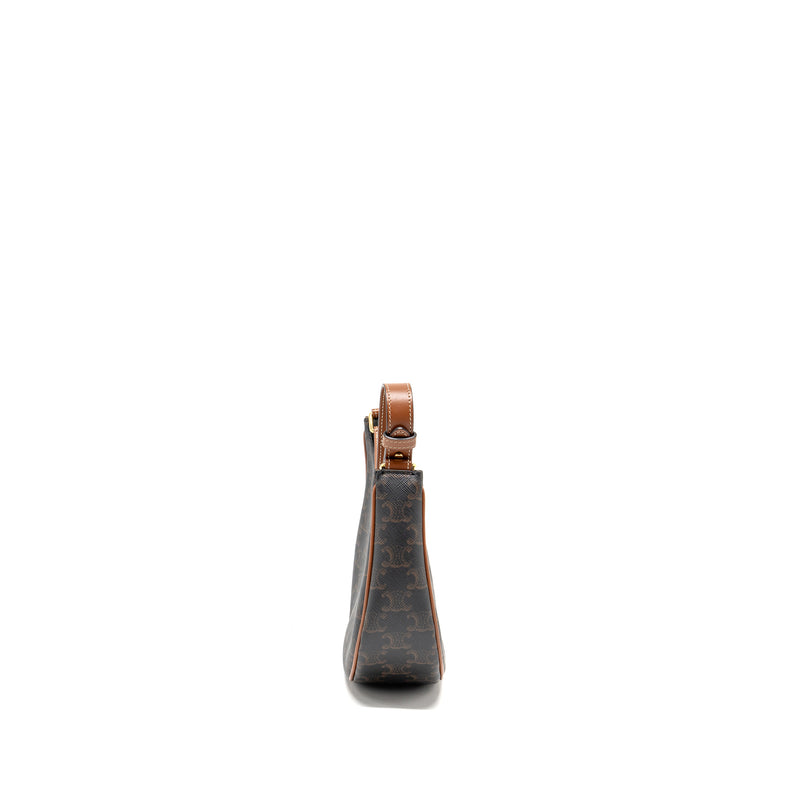 Celine Ava Bag Triomphe canvas / Calfskin tan GHW