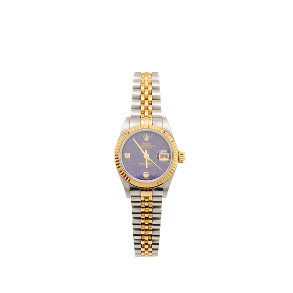 Rolex 26mm Lady-Datejust Steel/Yellow Gold Sodalite Dial Model:79173