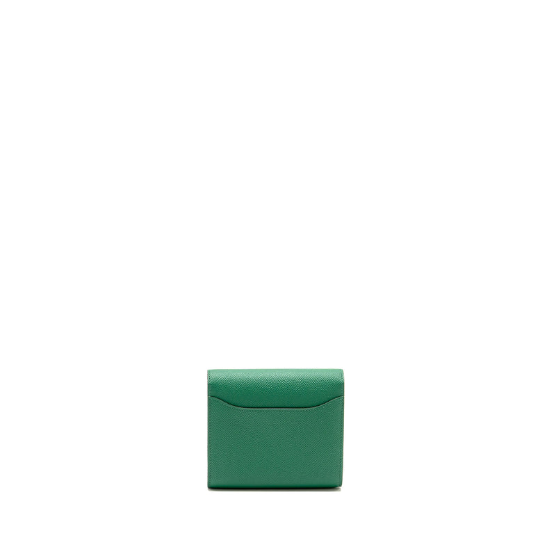 Hermes Constance compact wallet epsom green SHW stamp A