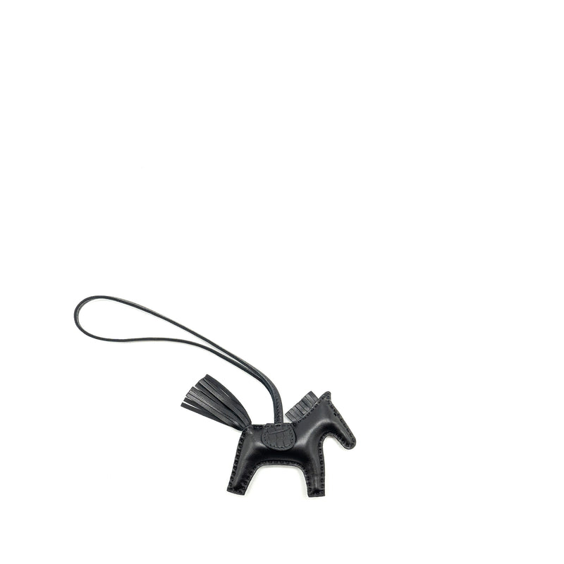 Hermes Rodeo Alligator Touch PM Bag Charm Black Stamp Z