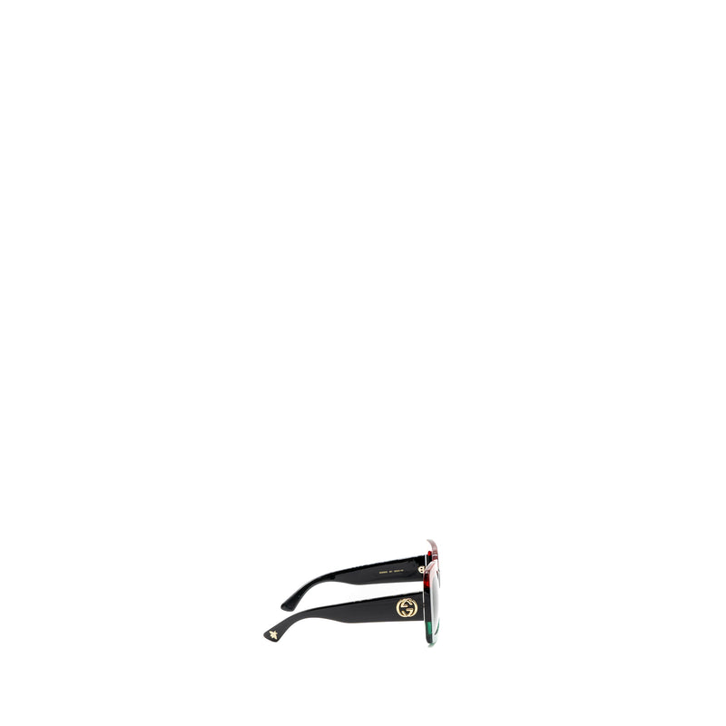 Gucci Square Sunglasses Red/Green/Black GHW