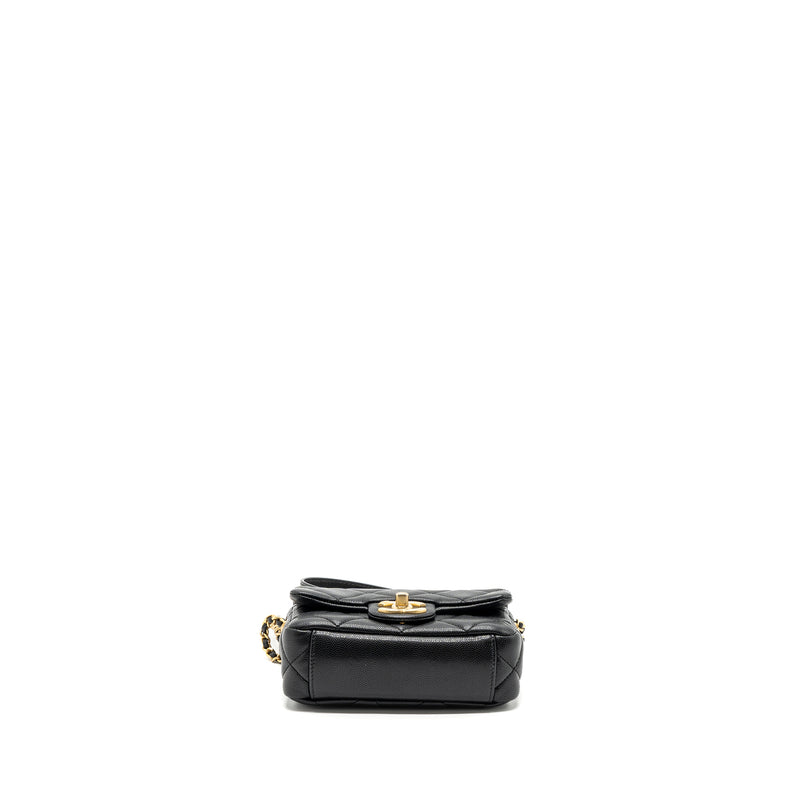 Chanel Mini Twist Your Button Flap Bag Caviar Black GHW(Microchip)