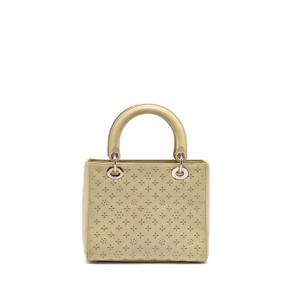 Dior Medium Lady Dior Leather Beige SHW