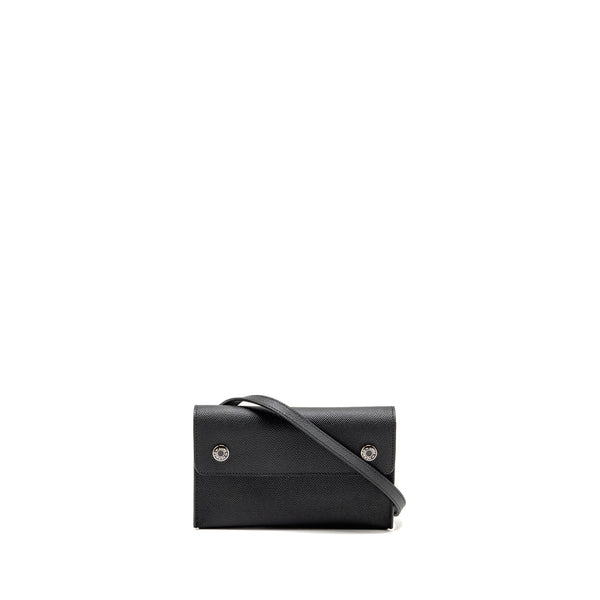 Hermes Hermesnap Epsom Black SHW Stamp K