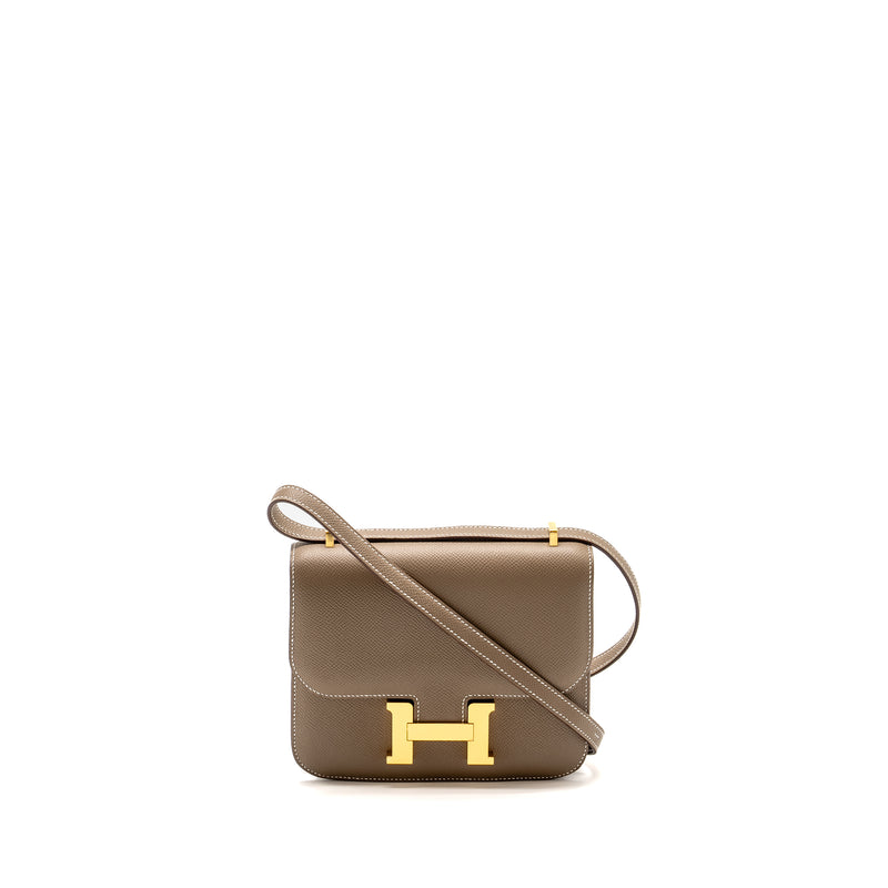 Hermes Mini Constance Epsom Etoupe GHW stamp B