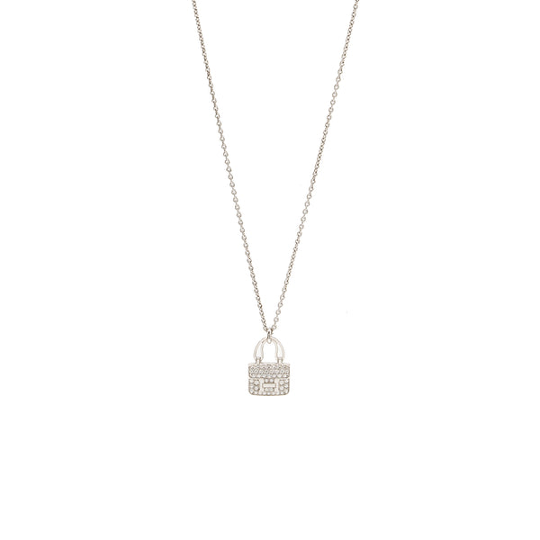 Hermes Amulette Constance Pendant White Gold, Diamonds