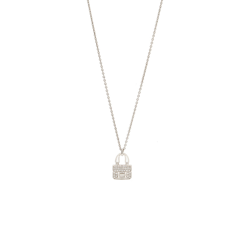 Hermes Amulette Constance Pendant White Gold, Diamonds