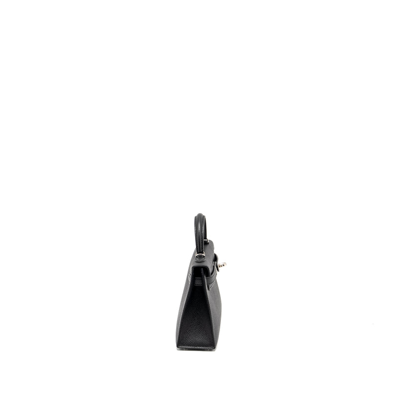 Hermes Mini Kelly II Epsom Black SHW Stamp W
