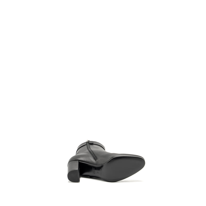 Hermes size 38 Saint Germain Ankle Boot Calfskin Black SHW
