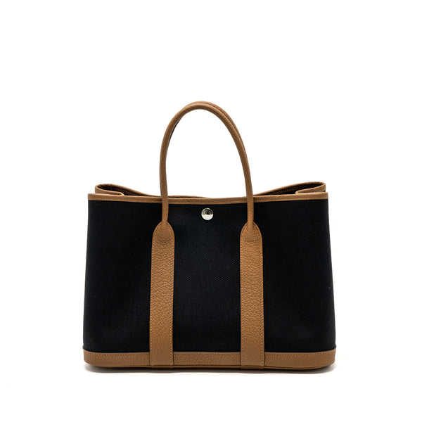 Hermes Garden Party 30 Canvas/Negonda Alezan/Black SHW Stamp B