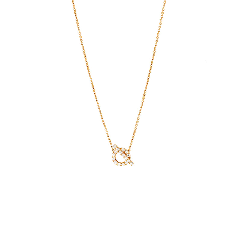 Hermes Finesse Pendant Rose Gold, Diamonds