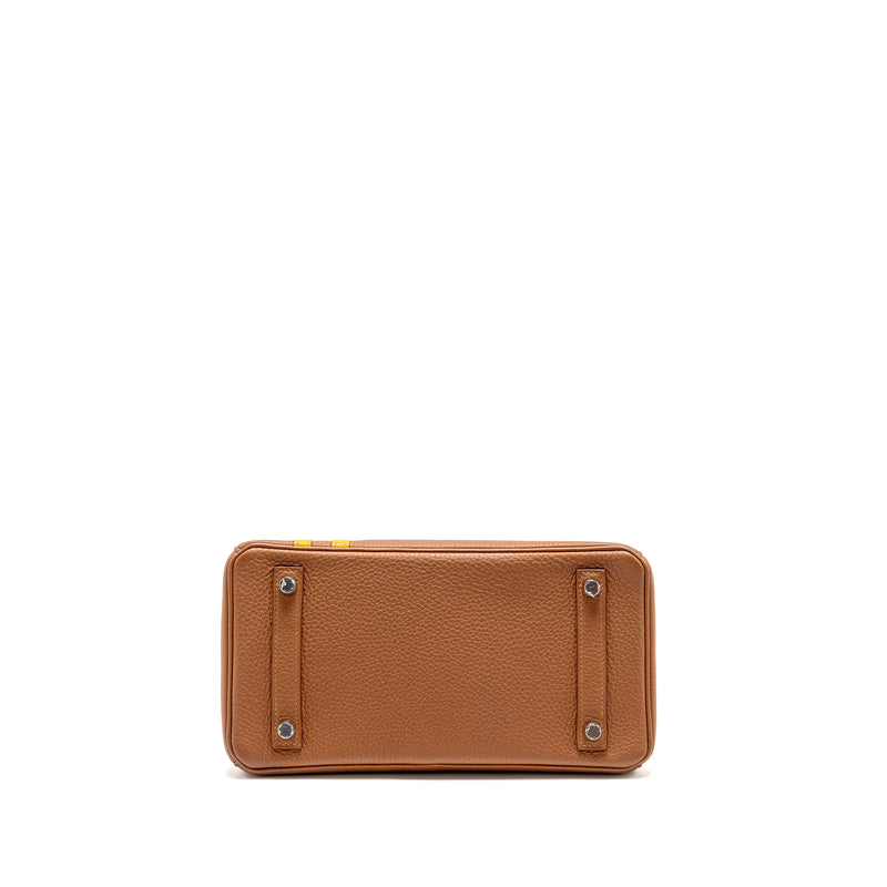 Hermes Birkin 25 Officer Togo/Swift Gold/Ambre SHW Stamp C