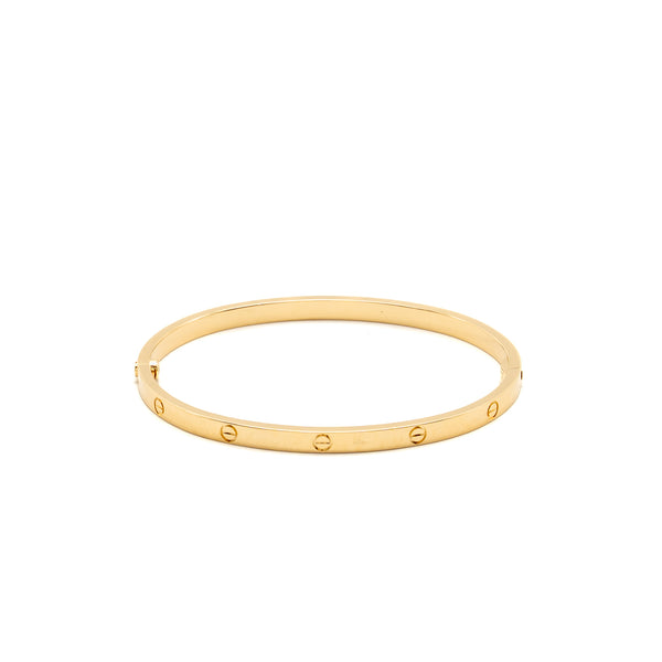Cartier Size 17 Love Bracelet, Small Model Yellow Gold