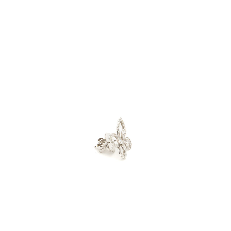 Graff Butterfly Silhouette Diamond Mini Stud Earrings White Gold