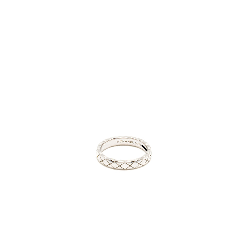 Chanel Size 49 Coco Crush Ring Mini Version White Gold