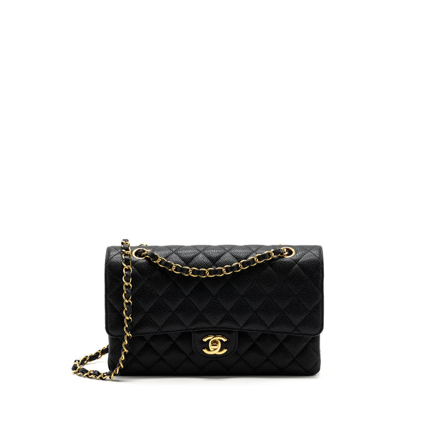Chanel Medium Classic Double Flap Bag Caviar Black GHW(microchip)