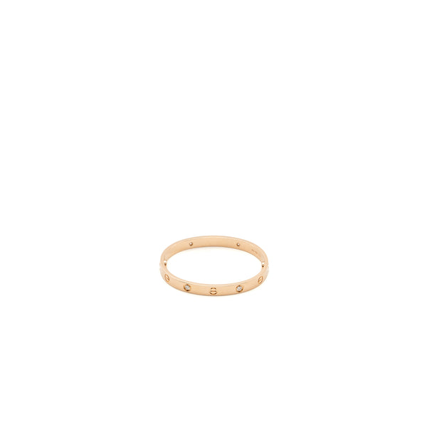 Cartier Size 16 Love Bracelet Rose Gold 4 Diamonds