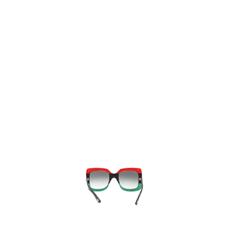 Gucci Square Sunglasses Red/Green/Black GHW