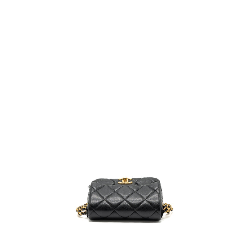 Chanel Mini Twist Your Button Flap Bag Caviar Black GHW(Microchip)