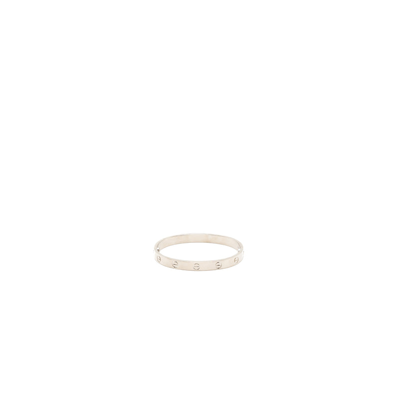 Cartier Size 16 Love Bracelet White Gold