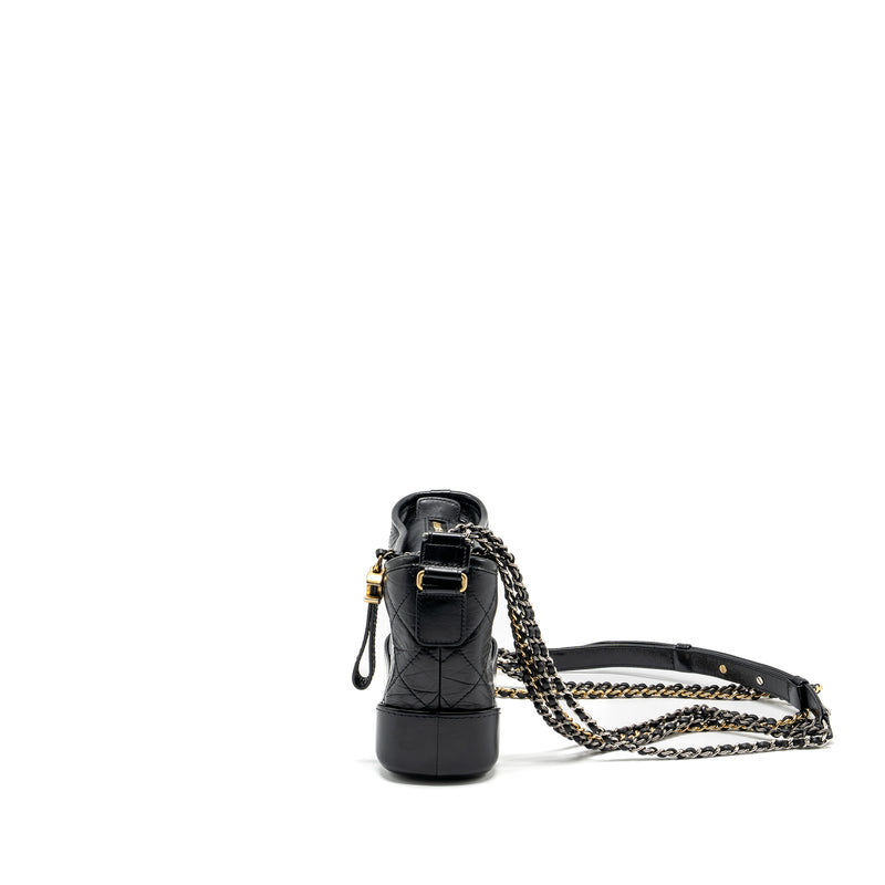 Chanel Small Gabrielle Hobo Bag Calfskin Black Multicolour HARDWARE