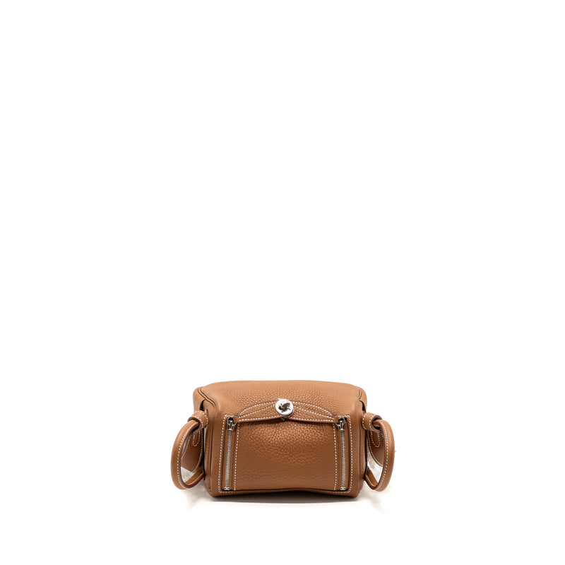Hermes Mini Lindy Clemence Gold SHW Stamp B