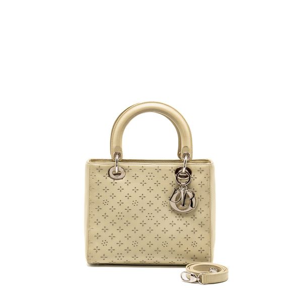 Dior Medium Lady Dior Leather Beige SHW