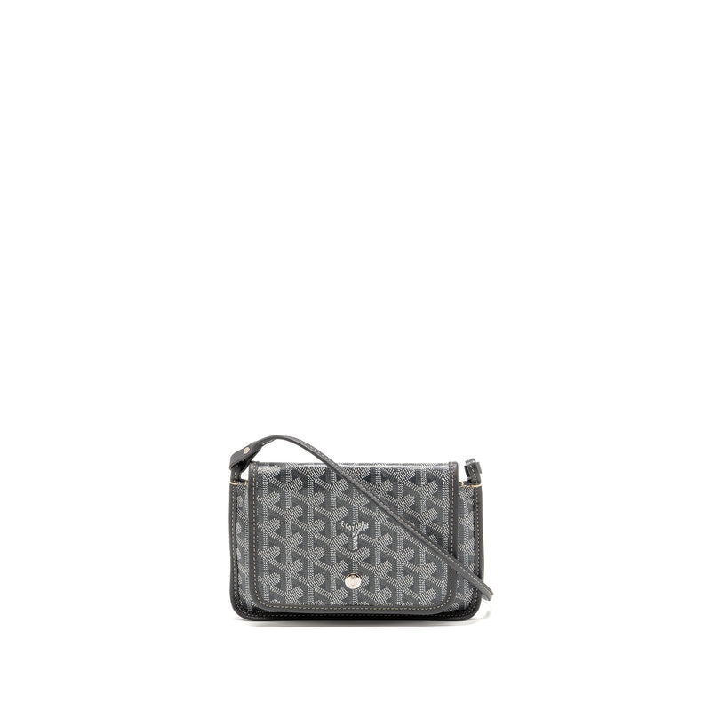 Goyard Plumet Pocket Wallet Goyardine Canvas/Calfskin Grey SHW