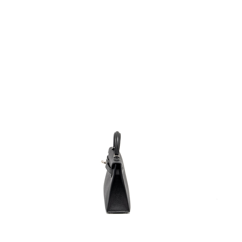 Hermes Mini Kelly II Epsom Black SHW Stamp W