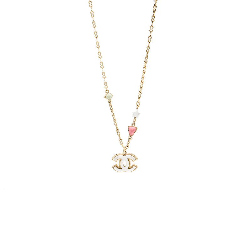 Chanel Star necklace light gold tone