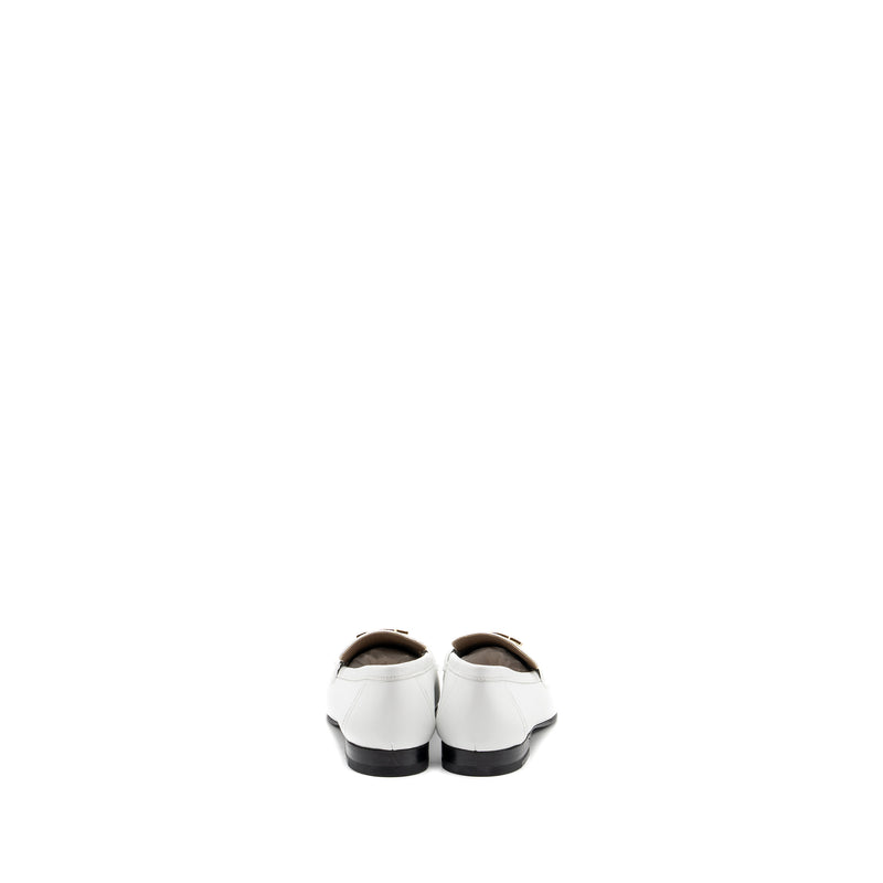 Hermes Size 38 Royal Loafer Calfskin White GHW