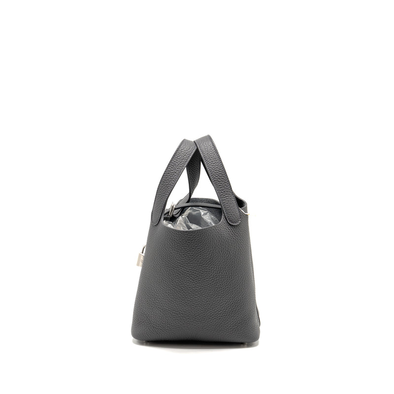 Hermes Picotin 18 Lock Bag Clemence Ardoise SHW Stamp W