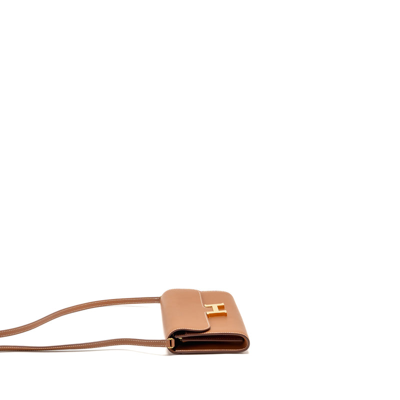 Hermes Constance to Go Evercolor Gold GHW Stamp W