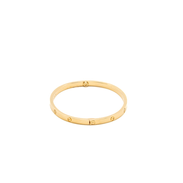 Cartier Size 17 Love Bracelet, Small Model Yellow Gold