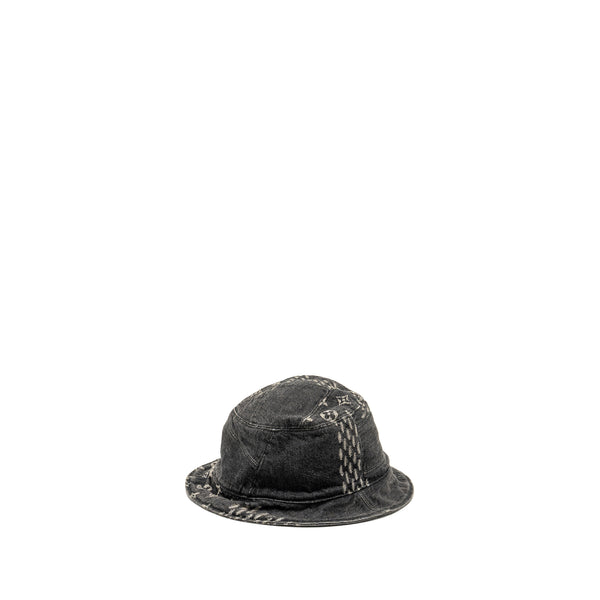 Louis Vuitton × Nigo Size 58 Damier Bucket Hat Denim BLACK