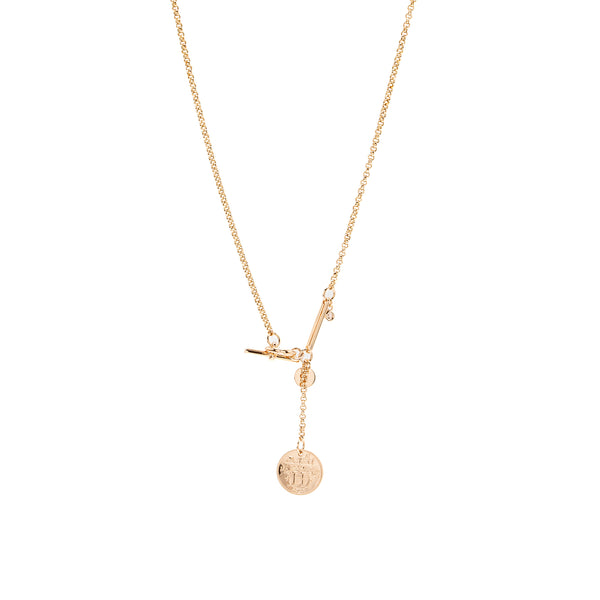 Hermes Ex-Libris pendant small model, rose gold