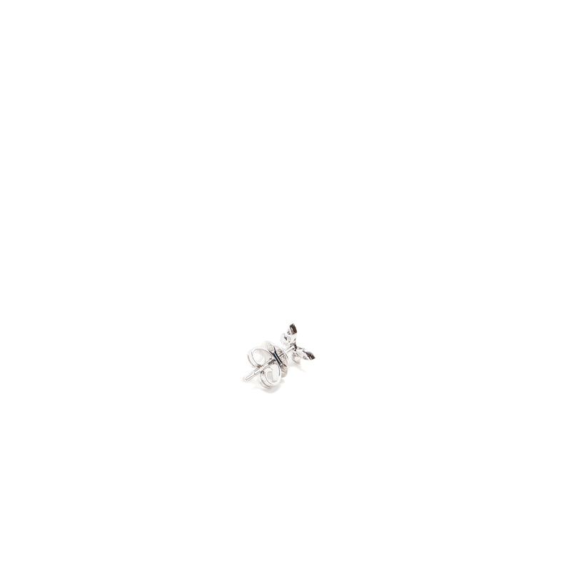 Graff butterfly small stud earrings white gold paved diamonds