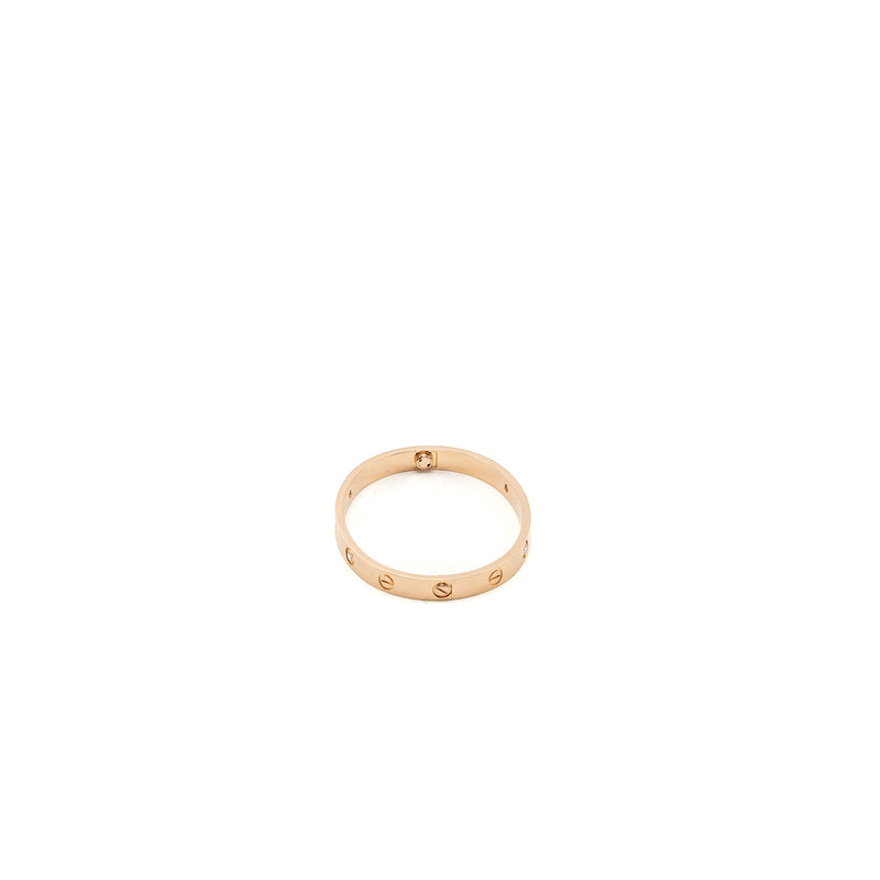 Cartier Size 16 Love Bracelet Rose Gold 4 Diamonds