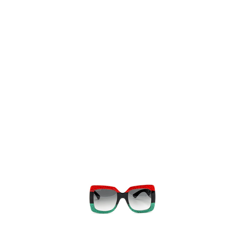 Gucci Square Sunglasses Red/Green/Black GHW