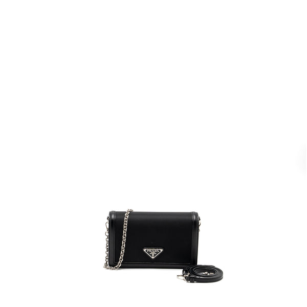 Saffiano Leather Shoulder Bag in Black - Prada