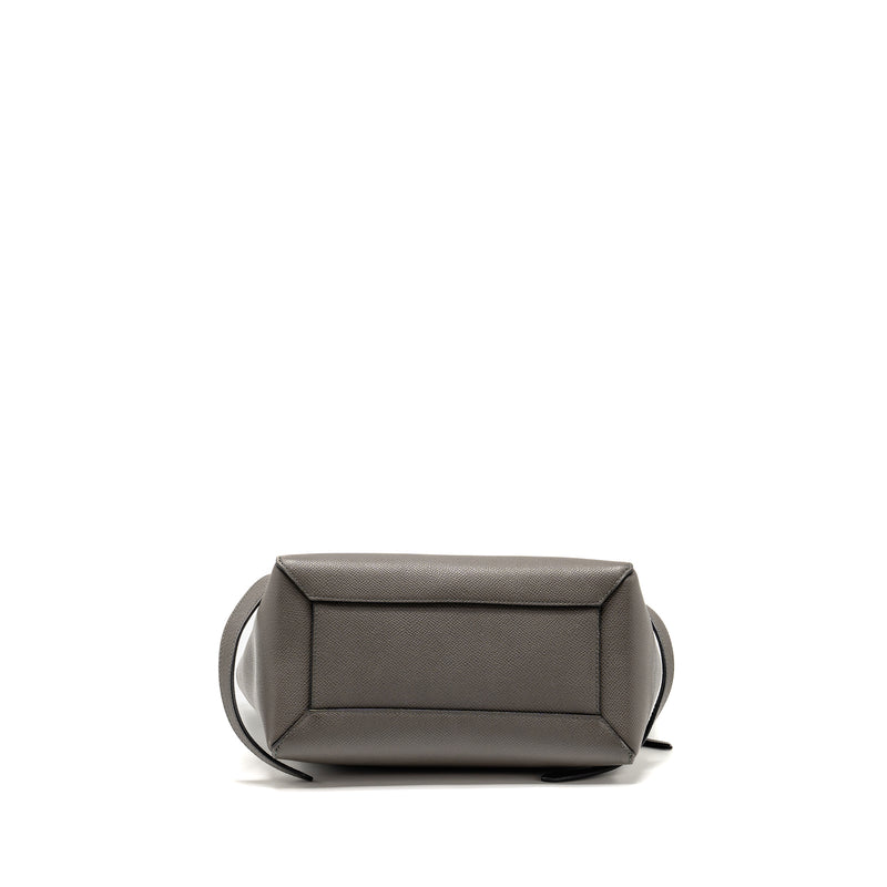 CELINE Micro Belt Bag Grained Calfskin Grey GHW