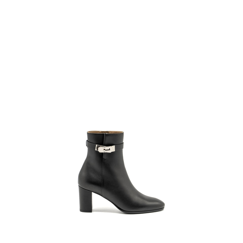 Hermes size 38 Saint Germain Ankle Boot Calfskin Black SHW