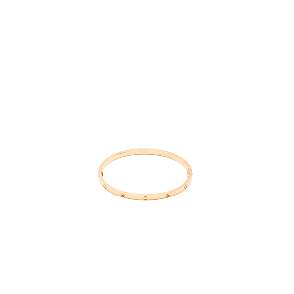 Cartier size 17 love bracelet small model rose gold