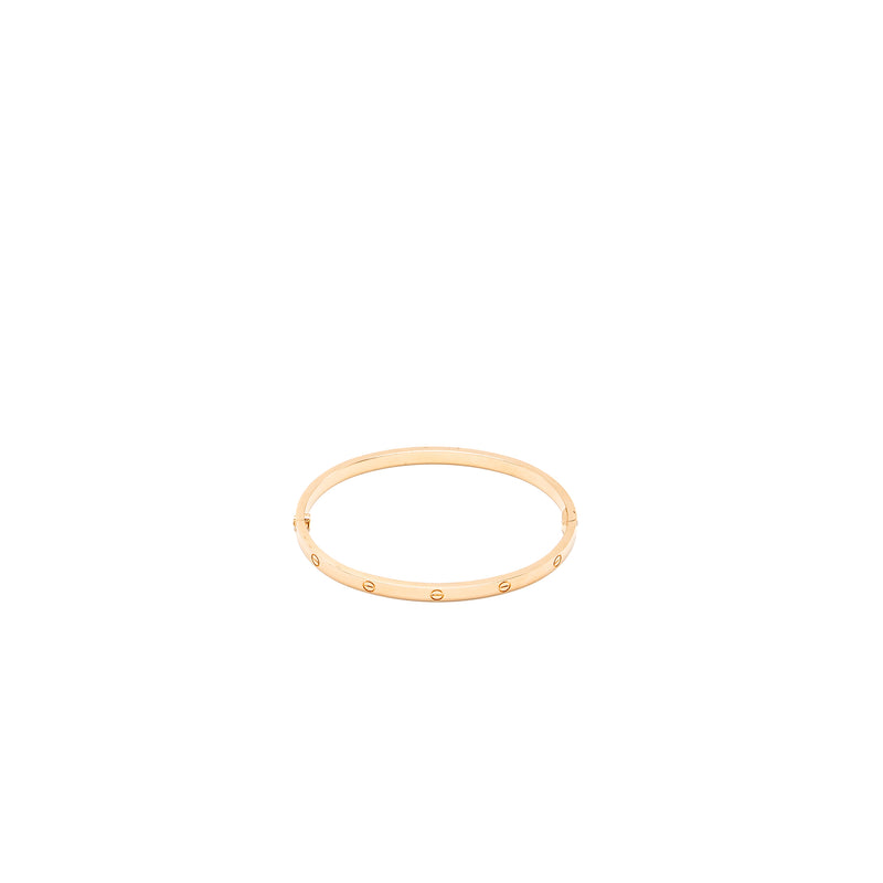 Cartier size 17 love bracelet small model rose gold