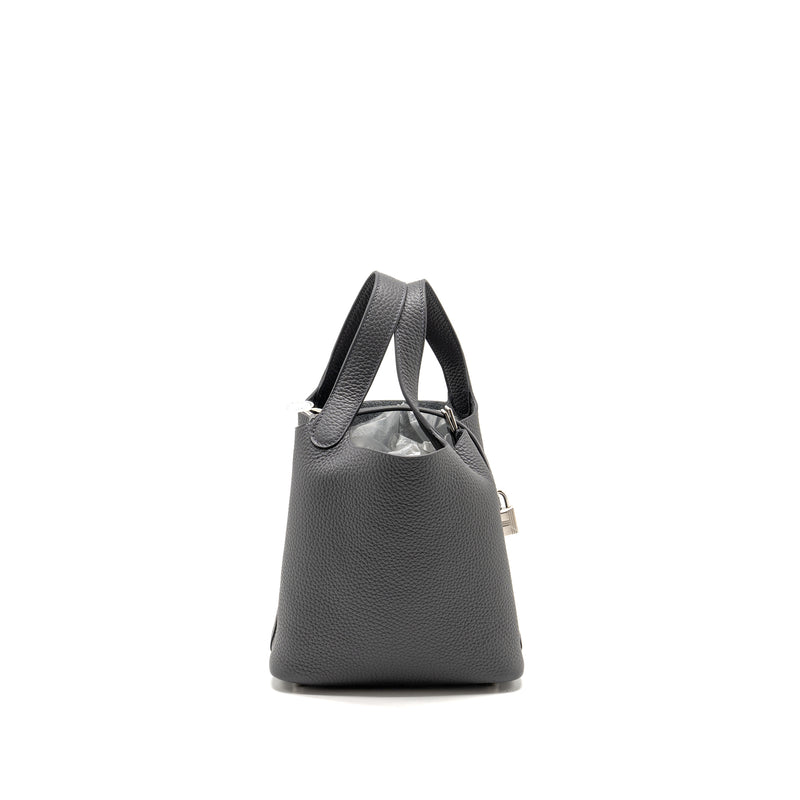 Hermes Picotin 18 Lock Bag Clemence Ardoise SHW Stamp W