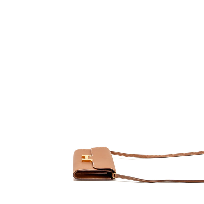 Hermes Constance to Go Evercolor Gold GHW Stamp W