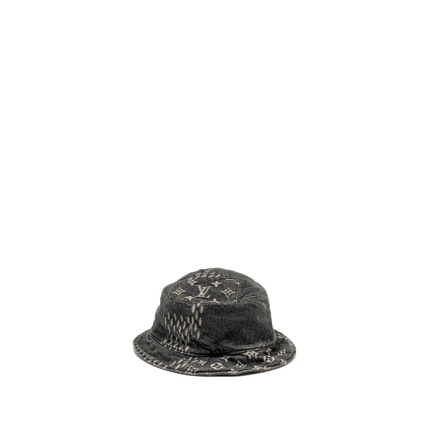 Louis Vuitton × Nigo Size 58 Damier Bucket Hat Denim BLACK